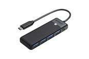 USB hub - ORICO Hub 4in1 USB A3.0x4 (black) USB hub - 4 - USB 3.0 - Czarny - PAPW4A-C3-015-BK-EP