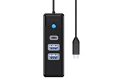 USB hub - ORICO Hub USB-C to 2x USB 3.0 + USB-C 5 Gbps 0.15m (Black) USB hub - 3 - USB 3.0 - Czarny - PWC2U-C3-015-BK-EP