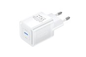 Telefon - Adapter i Ładowarka - Vention Wall charger FEPW0-EU USB-C 20W GaN (white) - FEPW0-EU
