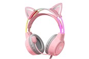 Sluchawki, zestaw sluchawkowy - ONIKUMA Gaming headphones X15Pro Pink Cat's Ears - X15PROP with cat ear
