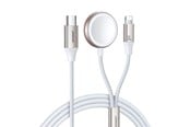 Telefon - Adapter i Ładowarka - Joyroom Fast Charging Magnetic Charger 2-in-1 S-IW012 30W 1.5m (White) - S-IW012