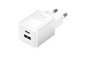 Telefon - Adapter i Ładowarka - Vention Wall charger FEQW0-EU USB-C + USB- A 30W/30W GaN (white) - FEQW0-EU