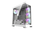 Obudowa komputerowa - Darkflash Computer case DS900 (white) + 7 ARGB Fans - Obudowa komputerowa - Miditower - Biały - DS900 White + fans