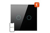 Inteligentny dom - Avatto Smart Light Switch WiFi TS02-EU-B2 2 way (black) - TS02-EU-B2