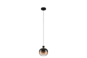 Lampy - EGLO OILELLA pendant black/brown/transparent - 99614