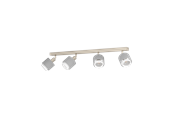 Lampy - EGLO BELLIZZI spot 4L brushed steel/grey - 901048