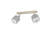 Lampy - EGLO BELLIZZI spot 2L brushed steel/grey - 901046