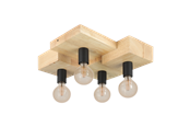 Lampy - EGLO HALKIN ceiling lamp brown/black - 43798