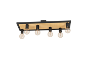 Lampy - EGLO CONSETT ceiling lamp black/brown - 43724