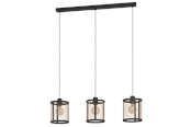 Lampy - EGLO DELLOW long table pendant black/brass - 43605