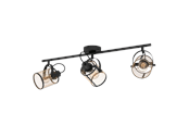 Lampy - EGLO DELLOW spot 3L black/brass - 43533