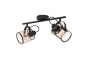 Lampy - EGLO DELLOW spot 2L black/brass - 43532
