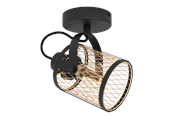 Lampy - EGLO DELLOW spot black/brass - 43531