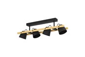 Inteligentny dom - EGLO HORNWOOD-Z ceiling lamp black/wood - 900882