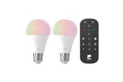 Inteligentny dom - EGLO CONNECT-Z LED A60 9W RGB+TW E27 matt 2-pack incl. remote control - 110311