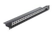Akcesoria sieciowe - DeLOCK 19" Keystone Patch Panel 24-Port black - 43277