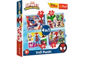 Puzzle - Trefl Puzzle - Spidey and his Amazing Friends - Spideys Team (4in1) Podłoga - TFL34611