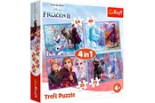 Puzzle - Trefl Puzzle - Frozen - Journey into the unknown (4in1) Podłoga - 34323T