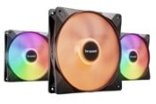 Wentylator obudowy - be quiet! LIGHT WINGS LX 140mm high-speed (3-pack) - Wentylator obudowy - 140mm - Czarny ze światłem RGB - 23 dBA - BL130
