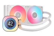 Chłodzenie CPU - Corsair iCUE LINK TITAN 240 RX LCD White - Chłodzenie wodne procesora - Max 36 dBA - CW-9061025-WW