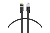 Kabel sieciowy - Baseus Cat 6 UTP Ethernet RJ45 Cable Flat 1m black - Czarny - 1meter - PCWL-B01
