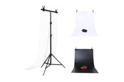 Akcesoria foto i wideo - Puluz Photo studio background support 70x200cm + Backdrops 2 pcs DCA0976 - DCA0976