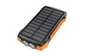 Powerbank - Choetech B567 Solar power bank with inductive charging 3x USB 20000mAh 20W / QC 18W / Qi 10W (black-orange) - 20000 mAh - B657