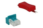 Akcesoria sieciowe - DeLOCK RJ45 Secure Clip With Plug Set 6 Pieces - 86425