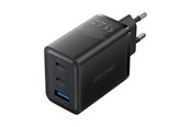 Telefon - Adapter i Ładowarka - Vention Wall charger FERB0-EU 2xUSB-C USB- A 65W/65W/30W GaN (black) - FERB0-EU