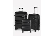 Torba, plecak i pokrowiec na laptopa - RW Travel Travel Alfrida Collection 3-set Suitcase Black - 109710