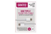 Kabel USB - Grateq - USB-C cable - 24 pin USB-C to 24 pin USB-C - 2.25 m - 85058QC