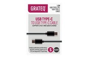 Kabel USB - Grateq - USB-C cable - 24 pin USB-C to 24 pin USB-C - 1 m - 85060QC