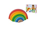 Zabawki dla niemowlat - Eichhorn Wooden Stackable Rainbow 8 pcs. - 100003458