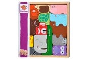 Zabawki dla niemowlat - Eichhorn Wooden Animal Shapes in Wooden Box 14 pcs. - 100003772