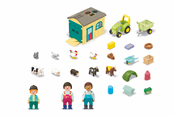 Playmobil - Playmobil Junior - Przygoda na farmie Junior z traktorem, przyczepą i zwierzęcymi przyjaciółmi - 71656