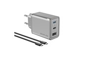 Ladowarka do laptopa - EcoFlow Rapid - GaN Fast Charger 65W (USB-A & 2x USB-C) + 1m 100w USB-C cable - EFA-65W-GAN-CHARGER-EU