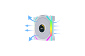 Wentylator obudowy - Lian Li UNI FAN SL Wireless LCD Reverse White - Wentylator obudowy - 120mm - Biały z oświetleniem RGB - 31 dBA - G99.12RSLLCD1W1W.00