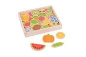 Zabawki dla niemowlat - Bigjigs Wooden Magnets Fruit and Vegetables 35 pcs - BJ273
