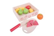 Zabawa w udawanie - Bigjigs Wooden Box with Cutting Fruit - BJ472