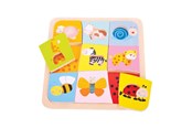 Zabawki dla niemowlat - Bigjigs Wooden Animal Patterns Puzzle 9 pcs. - BJ509