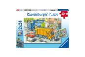 Puzzle - Ravensburger Jigsaw puzzle Garbage truck and Tow truck 2x24 pc Podłoga - 050963