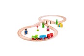Zabawki drewniane - Bigjigs Wooden Train Set 26 pieces. - BJT012