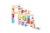 Klocki konstrukcyjne - Bigjigs Wooden Marble Track 53pcs - BJ786