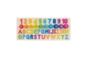 Puzzle - Goki Wooden Alphanumeric Puzzle 91 pieces. Drewniany - 58357