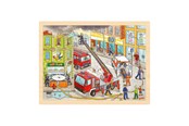 Puzzle - Goki Wooden Jigsaw Puzzle Fire Fighting 96pcs. Drewniany - 57336