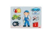 Puzzle - Goki Wooden Stud Puzzle Mechanic 8 pcs. Drewniany - 57407