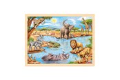 Puzzle - Goki Wooden Jigsaw Puzzle African Savanna 96pcs. Drewniany - 57347
