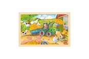 Puzzle - Goki Wooden Jigsaw Puzzle Tractor 24 pcs. Drewniany - 57420