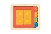 Puzzle - Goki Wooden Layer Puzzle Shapes and Numbers 15 pc Drewniany - 57350