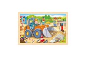 Puzzle - Goki Wooden Jigsaw Puzzle Construction Site 24 pc Drewniany - 57411